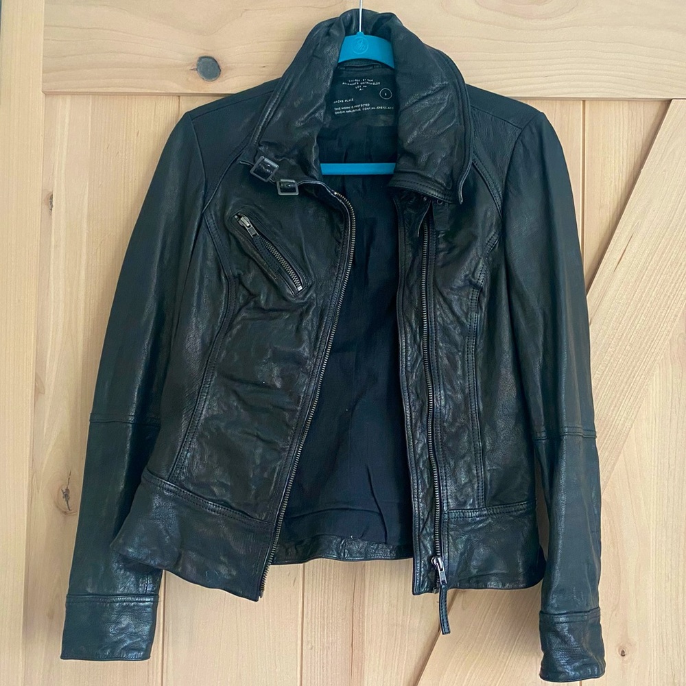 Women's Black Leather Jacket